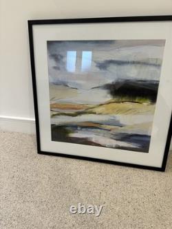 Neptune Affinity II abstract Landscape Framed Print 80x80cm New