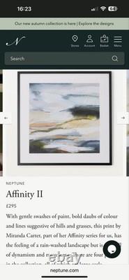 Neptune Affinity II abstract Landscape Framed Print 80x80cm New