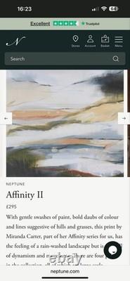 Neptune Affinity II abstract Landscape Framed Print 80x80cm New