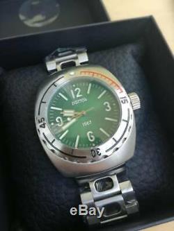 New Vostok Amphibia 1967 Green face Diver Watch Limited Edition 500 pieces