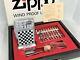 New Zippo 1994 Limited Edition Game Chess Magnetic Board Lighter W Pieces Set