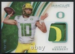 ONE OF ONE Justin Herbert Panini Immaculate LE #1/1 With Oregon Jumbo Patch RP RC