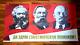 Original Triptych Poster Karl Marx Friedrich Engelslenin Propaganda Soviet