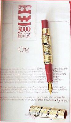 Omas Jerusalem 18k Gold 3000 Years Limited Edition 1996/ 500 Pieces