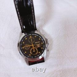 One Piece SEIKO Limited Edition Watch Gold Black Dial Collector's Item