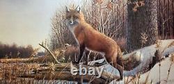 Owen Gromme Expectation Red Fox 18 x 22.5 Signed Print 524/580 Framed