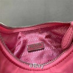 PRADA Nylon Re-Edition 2005 Shoulder Bag Begonia Pink / Rare Piece