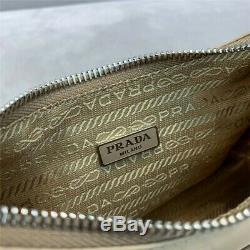 PRADA Nylon Re-Edition 2005 Shoulder Bag Cameo Beige / Rare Piece
