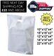 Patch Handle Carrier Bags White Plastic Die Cut Handle Reusable Shopping Bag