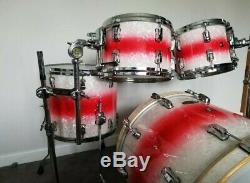 Pearl Reference, Limited Edition 4 Piece Drum Kit Red To White Pearl Fade