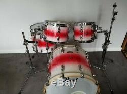 Pearl Reference, Limited Edition 4 Piece Drum Kit Red To White Pearl Fade