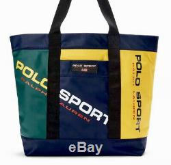 Polo Ralph Lauren SPORT Tote Bag Nylon Color Block Spell Out Limited Edition NWT