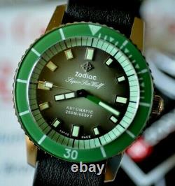 RARE Zodiac Super Sea Wolf Watch Sold Out Limited Edition to 82 Pieces ZO9278GR