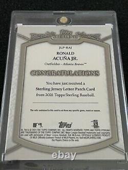 RONALD ACUNA JR. 2021 Topps Sterling Letter Patch J Game-Used 1/1 Braves