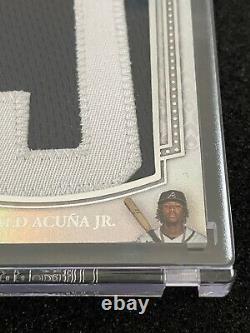 RONALD ACUNA JR. 2021 Topps Sterling Letter Patch J Game-Used 1/1 Braves