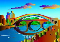 Rainbow Bridge. Giclee Signed Canvas. 40x60cm by Christopher Langley