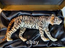 Rare Authentic Herend Limited Edition Large Sumatran Tiger Gold Fishnet/black