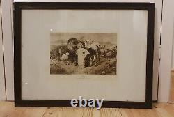 Rare Limited Edition, c1900 Print In Antique Frame of PEACE, by William STRUTT