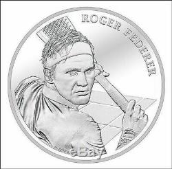 Rare Roger FEDERER Silbermünze Silver Coin Pièce argent Limited edition 2020