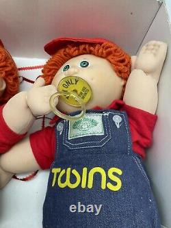 Rare Tsukuda Limited Edition Cabbage Patch Kids Twins Japan 85 Stew & Bennet