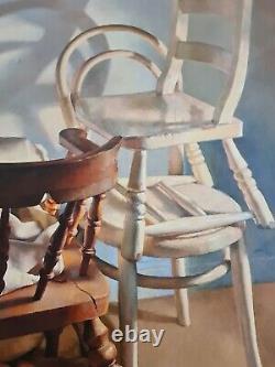 Robert Lenkiewicz Print Limited Edition Still Life Three Chairs giclee canvas