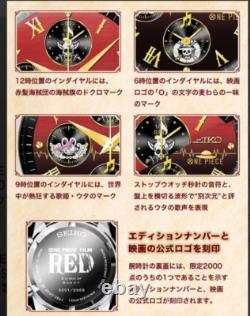 SEIKO One Piece FILM RED Collaboration Watch 2000 Limited Edition New F/S