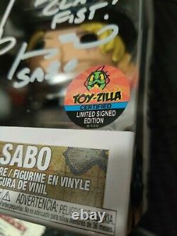 SIGNED One Piece SABO Certified Signed TOYZILLA Limited #9/100 Edition Funko POP