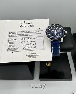 SINN 103 SA B E Limited Edition 500 Piece Blue Dial Swiss Valjoux 7750 Automatic