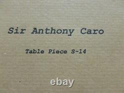 SIR ANTHONY CARO Table piece S-14 SIGNED 2004 LIMITED EDITION ART PRINT