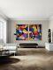 Set Of 2, Giant Abstract Canvas Wall Art, Xl Ltd Edition Prints By R Singleton