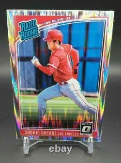 Shohei Ohtani Rc 2018 Optic Shock Silver Refractor Run Rated Rookie #56