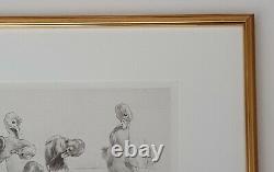 Signed Etching LEONARD ROBERT BRIGHTWELL'Toilet' Framed Ducklings