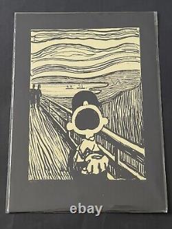 Signed Gold Mandy Doubt Charlie Brown Scream Print Edition 30 Peanuts Munch Art