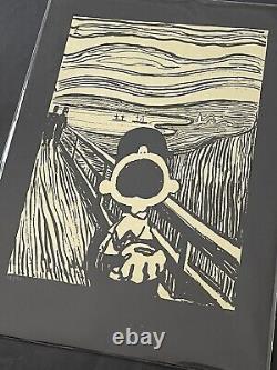 Signed Gold Mandy Doubt Charlie Brown Scream Print Edition 30 Peanuts Munch Art