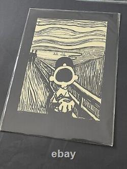 Signed Gold Mandy Doubt Charlie Brown Scream Print Edition 30 Peanuts Munch Art