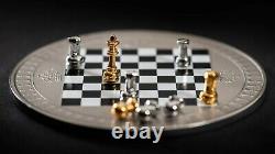 Silver Chess Set Circular Base And 32 Pieces Beautiful Art. Limited Edition 500