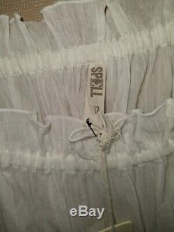 Spell and the Gypsy Collective Prairie size 12 White Blouse With Lace Sleeves