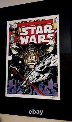 Stan Lee Signed Collectors Star Wars Marvel Darth Vader Ltd Edition Giclée Print