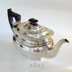 Sterling Silver Four Piece Tea Set Viners Ltd Sheffield 1960