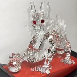 Swarovski 208398 Figurin 1997 Limited Edition Works Dragon 3-Piece Set of Dedic