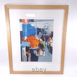 The Fruit Market Claude Fauchere Limited Edition Framed Serigraph Numbered 272
