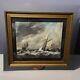 Thomas Luny -dutch Sailboats In Choppy Waters-1960s Print Reproduction