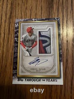Topps 2021 Series1 SHOHEI OHTANI Definitive Patch Auto Through The Years