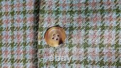 VTG 1969 JC Wells LTD LONDON 46S Houndstooth Tweed Elbow Patch Sport Coat Jacket