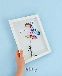 Veebee Balloon Dog 7 Signed/Numbered Limited Edition 100 Art Print Framed RARE