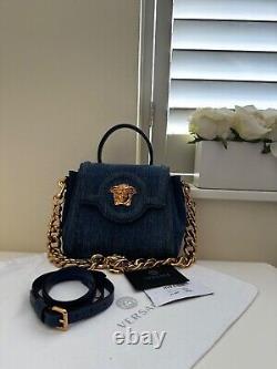 Versace Small La Medusa Tote Bag Blue Limited Edition Rare piece