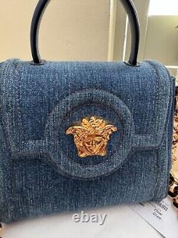 Versace Small La Medusa Tote Bag Blue Limited Edition Rare piece