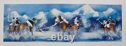 Victor Spahn POLO SUR NEIGE Hand Signed Limited Edition Serigraph Art