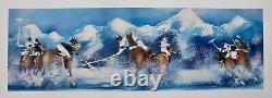 Victor Spahn POLO SUR NEIGE Hand Signed Limited Edition Serigraph Art