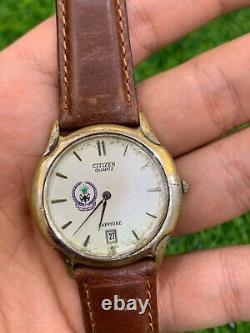 Vintage Citizen Quartz Watch Saudi Arabia Logo Special Limited Edition 1980's